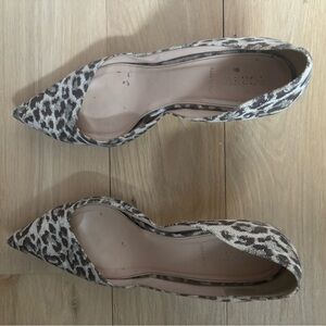 J.Crew Canvas Animal Print D’Orsay Heels